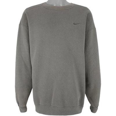 Nike - Brown Classic Crew Neck Sweatshirt 1990s Large