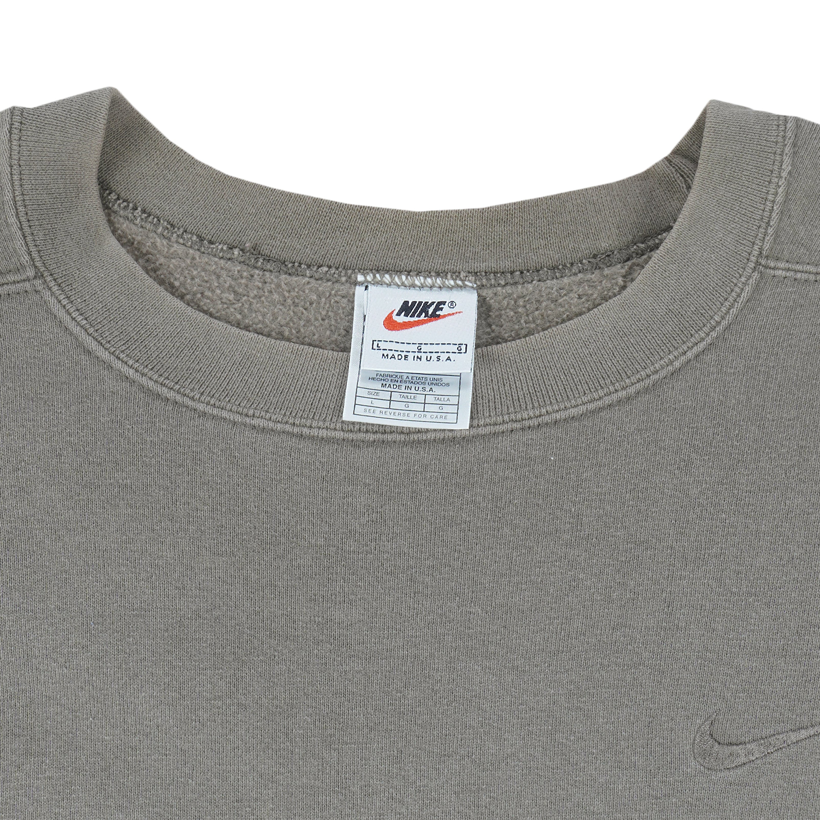 Nike - Brown Crew Neck Sweatshirt 1990s Large Vintage Retro