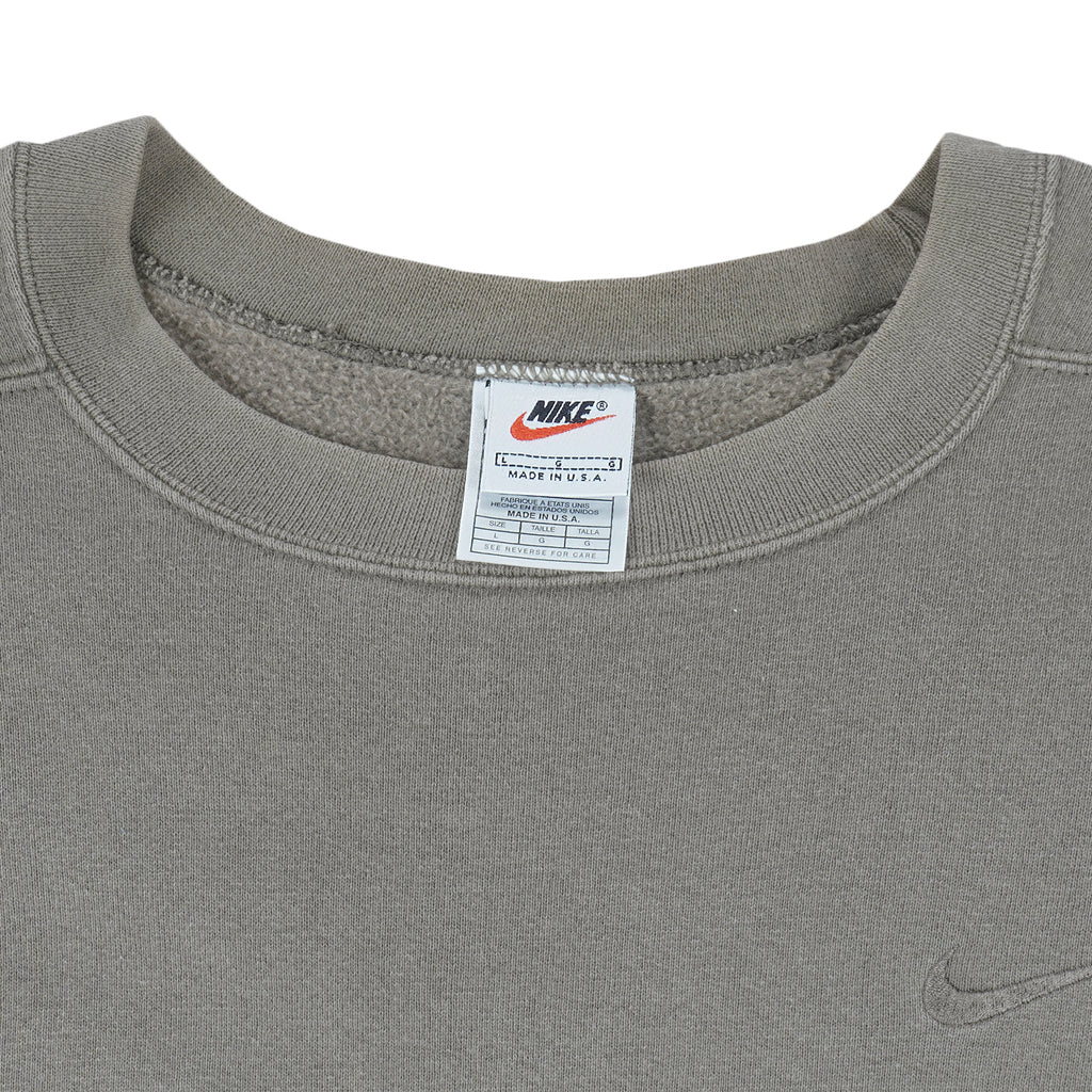 Nike - Brown Crew Neck Sweatshirt 1990s Large Vintage Retro