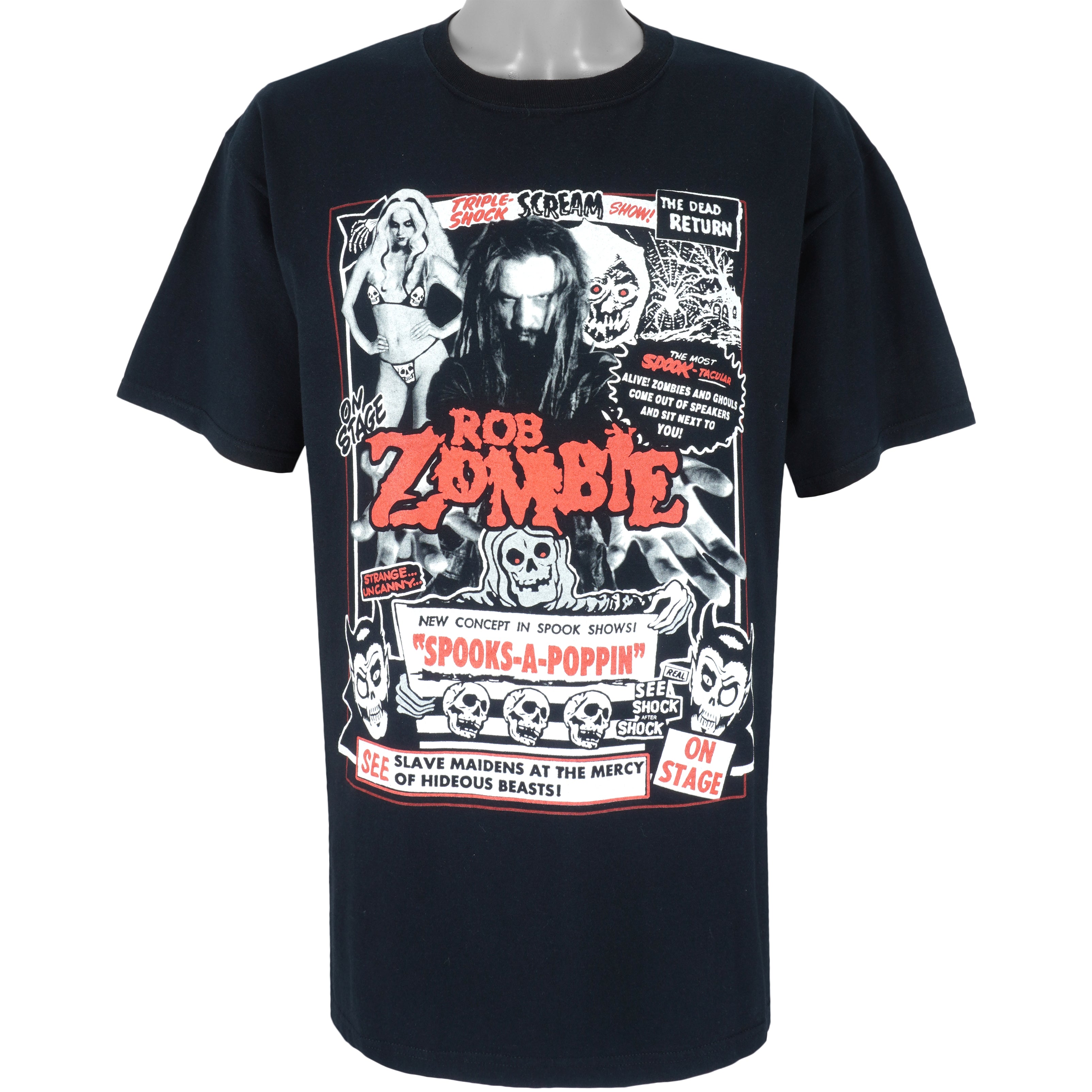 Vintage (Anvil) - Rob Zombie Spooks A Poppin T-Shirt 1990s X-Large Vintage Retro