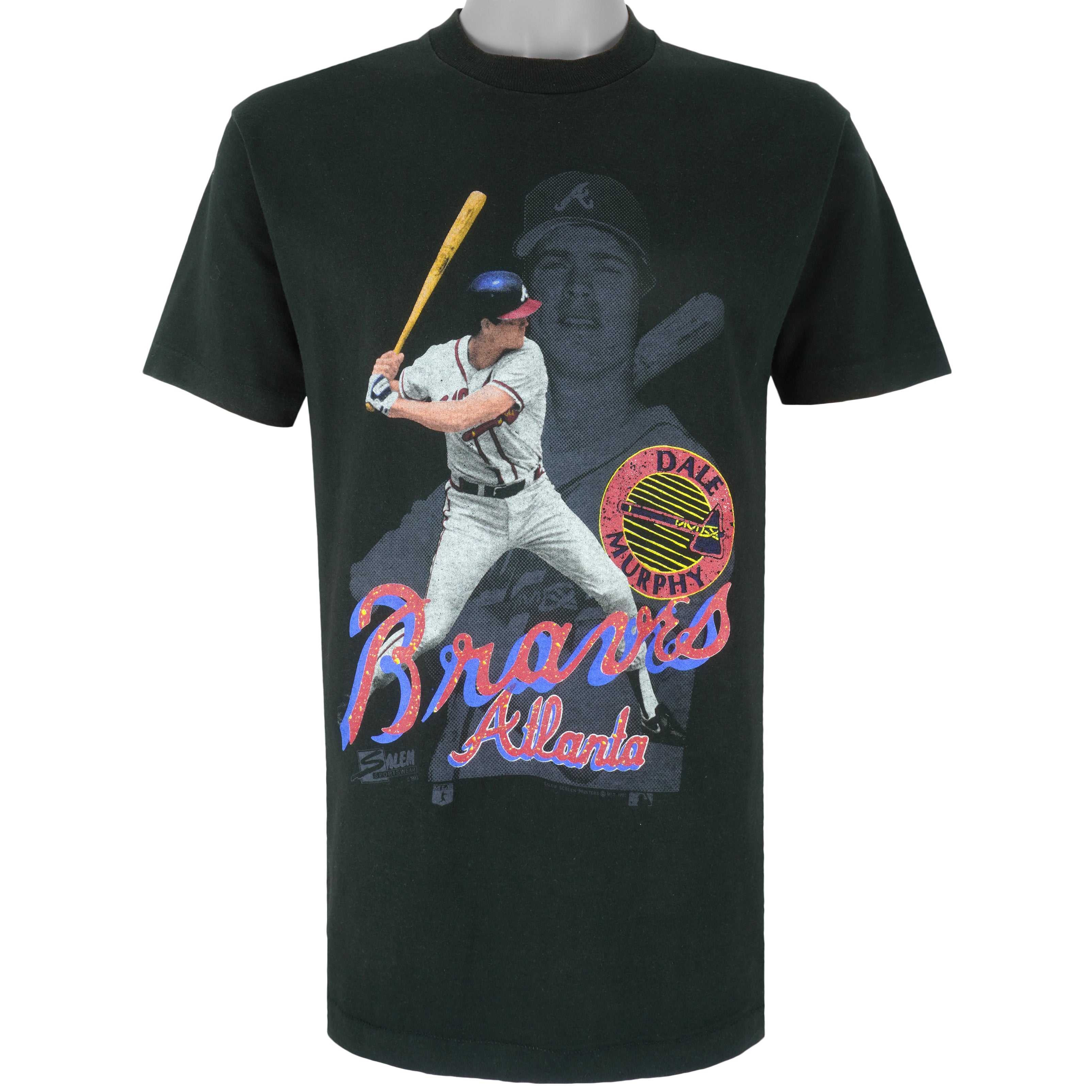MLB (Salem) - Atlanta Braves, Dale Murphy T-Shirt 1990 Large Vintage Retro Baseball