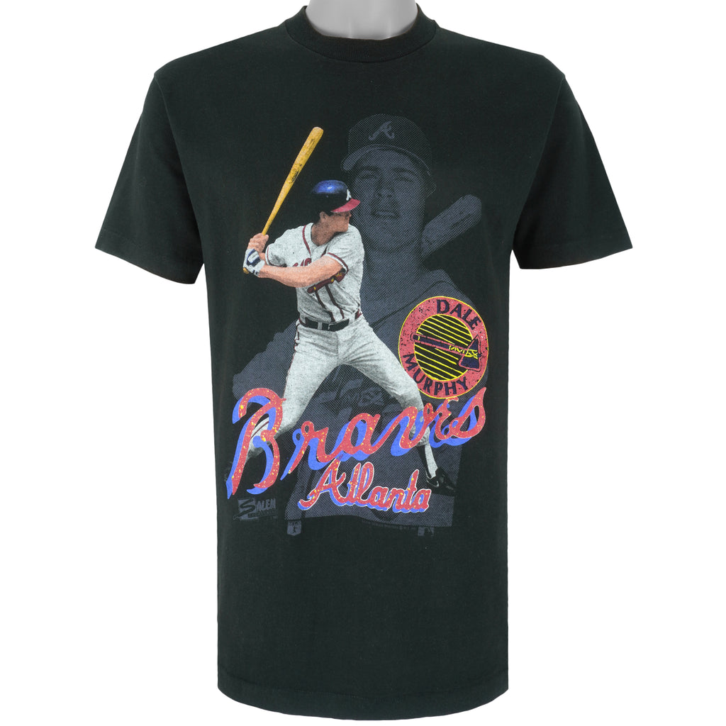 MLB (Salem) - Atlanta Braves, Dale Murphy T-Shirt 1990 Large Vintage Retro Baseball