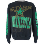 NHL (Majestic) - Minnesota North Stars Spell-Out Crew Neck Sweatshirt 1990s Large Vintage Retro