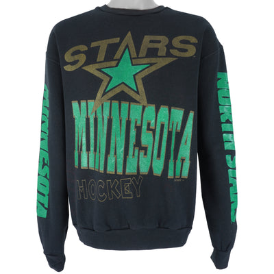 NHL (Majestic) - Minnesota North Stars Spell-Out Crew Neck Sweatshirt 1990s Large