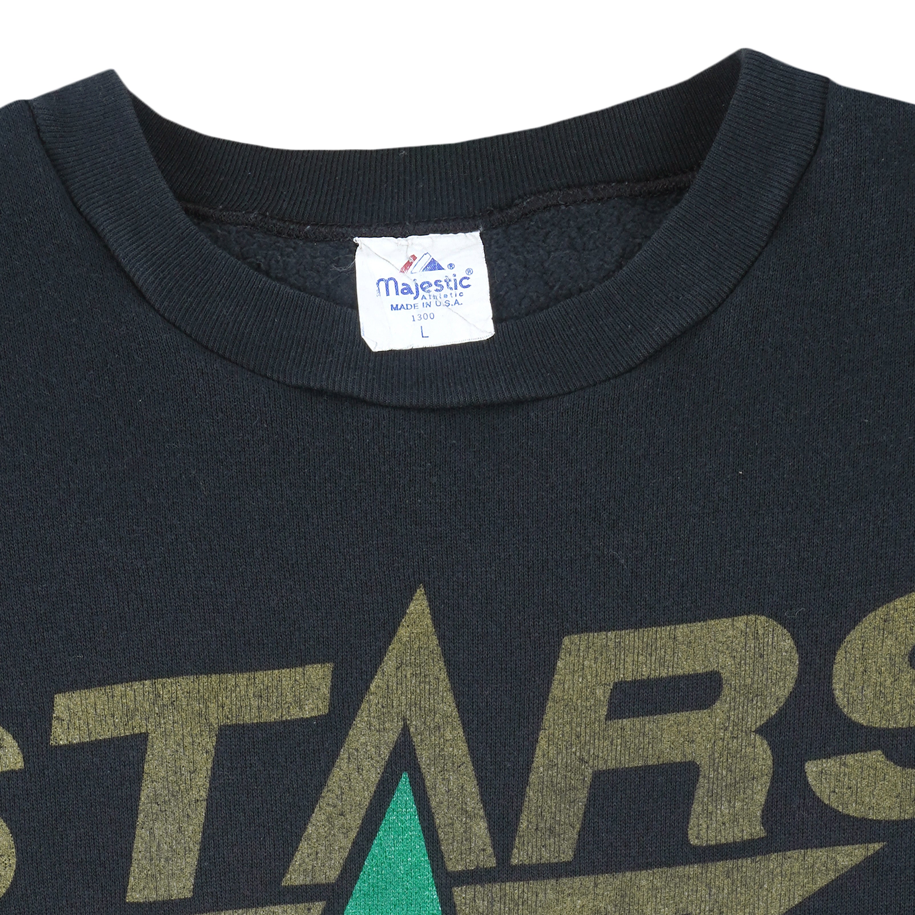 NHL (Majestic) - Minnesota North Stars Spell-Out Crew Neck Sweatshirt 1990s Large Vintage Retro Hockey