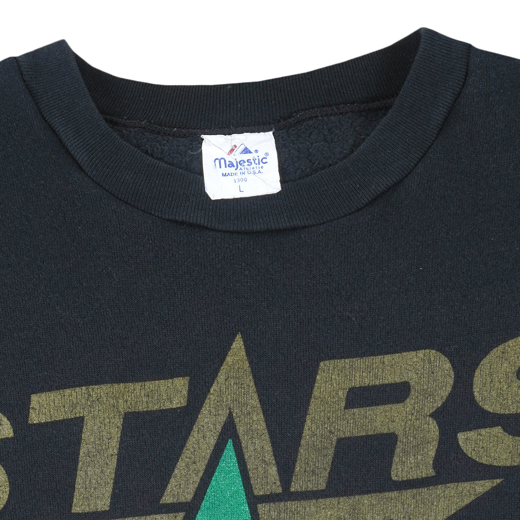 NHL (Majestic) - Minnesota North Stars Spell-Out Crew Neck Sweatshirt 1990s Large Vintage Retro Hockey
