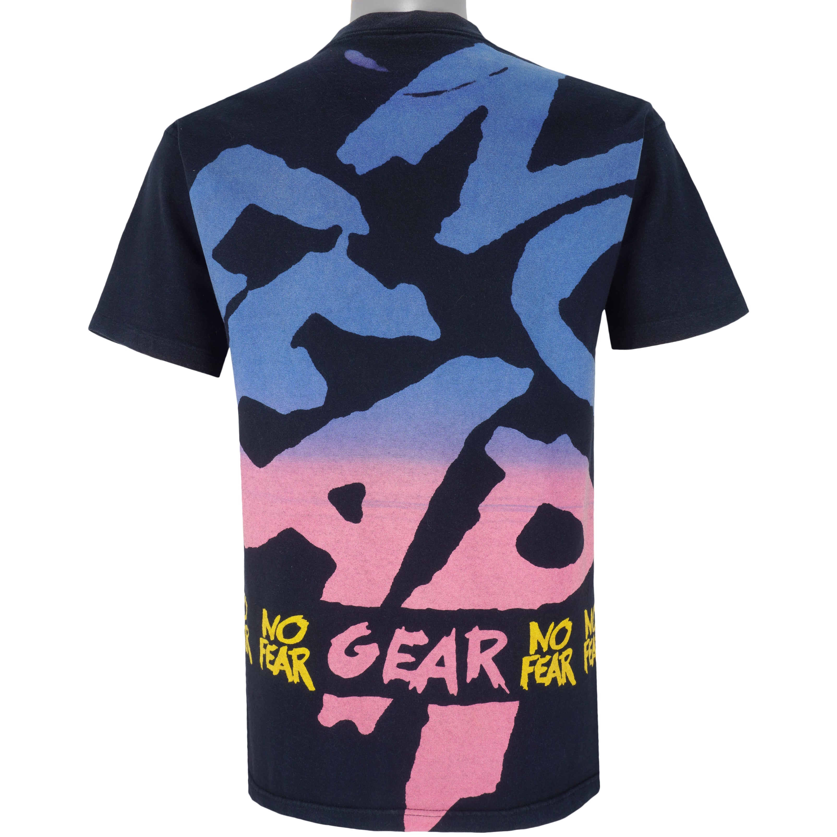 Vintage (No Fear) - Dangerous Sports All Over Prints T-Shirt 1990s Large Vintage Retro