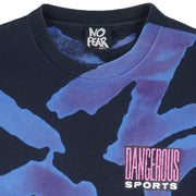 Vintage (No Fear) - Dangerous Sports All Over Prints T-Shirt 1990s Large Vintage Retro