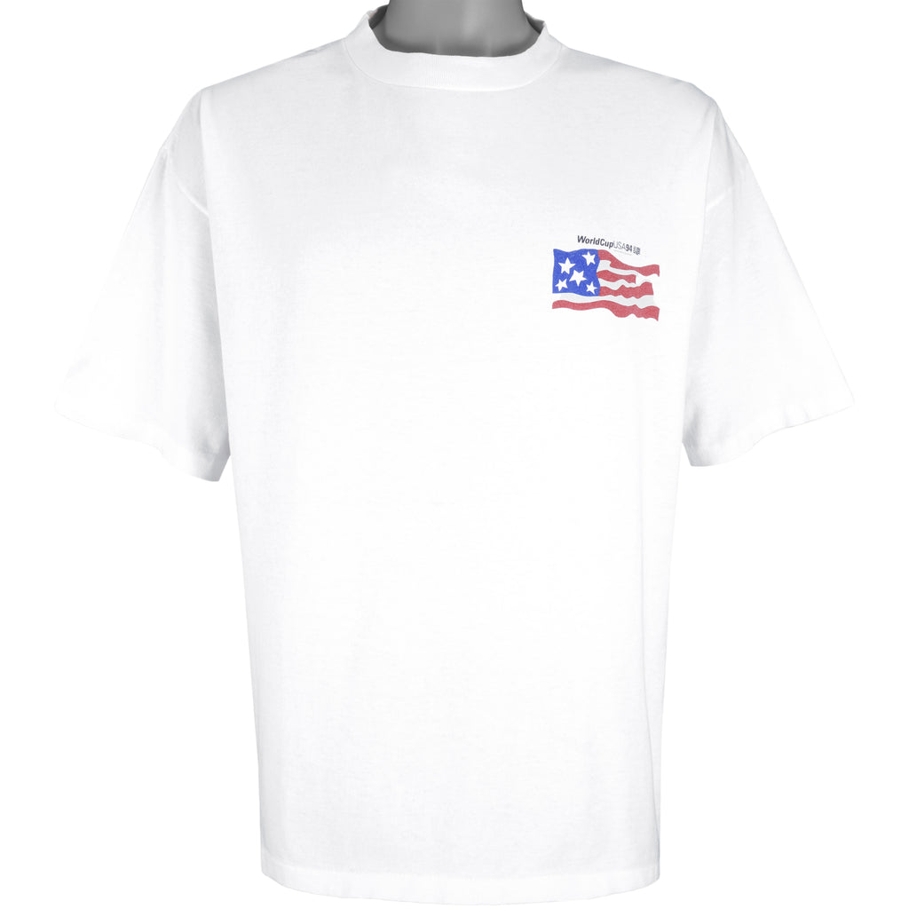 Adidas - World Cup USA - Flags T-Shirt 1994 X-Large Vintage Retro