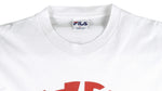 FILA - White Big Logo T-Shirt 1990s Large Vintage Retro