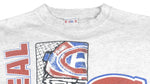 NHL (Bulletin Canada) - Montreal Canadiens Spell-Out T-Shirt 1991 Large Vintage Retro Hockey