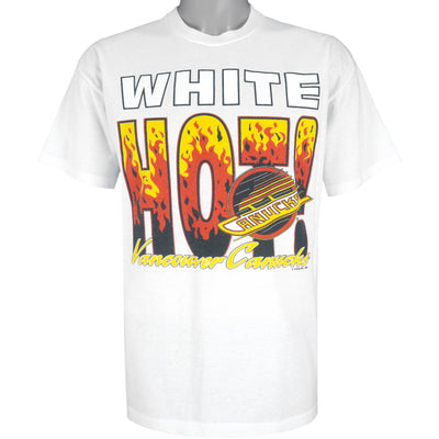 NHL (My Favorite Team) - Vancouver Canucks White Hot T-Shirt 1994 Large