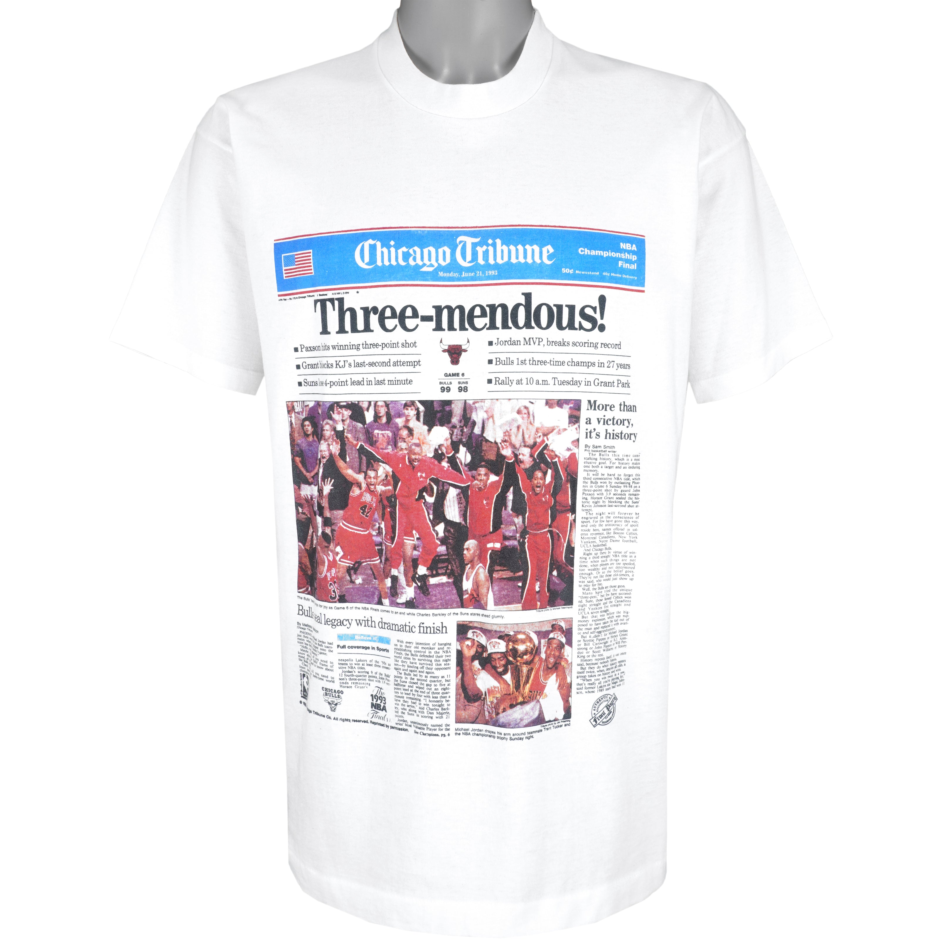 1996 Nba World Champions Chicago Bulls Wins Vintage T-shirt