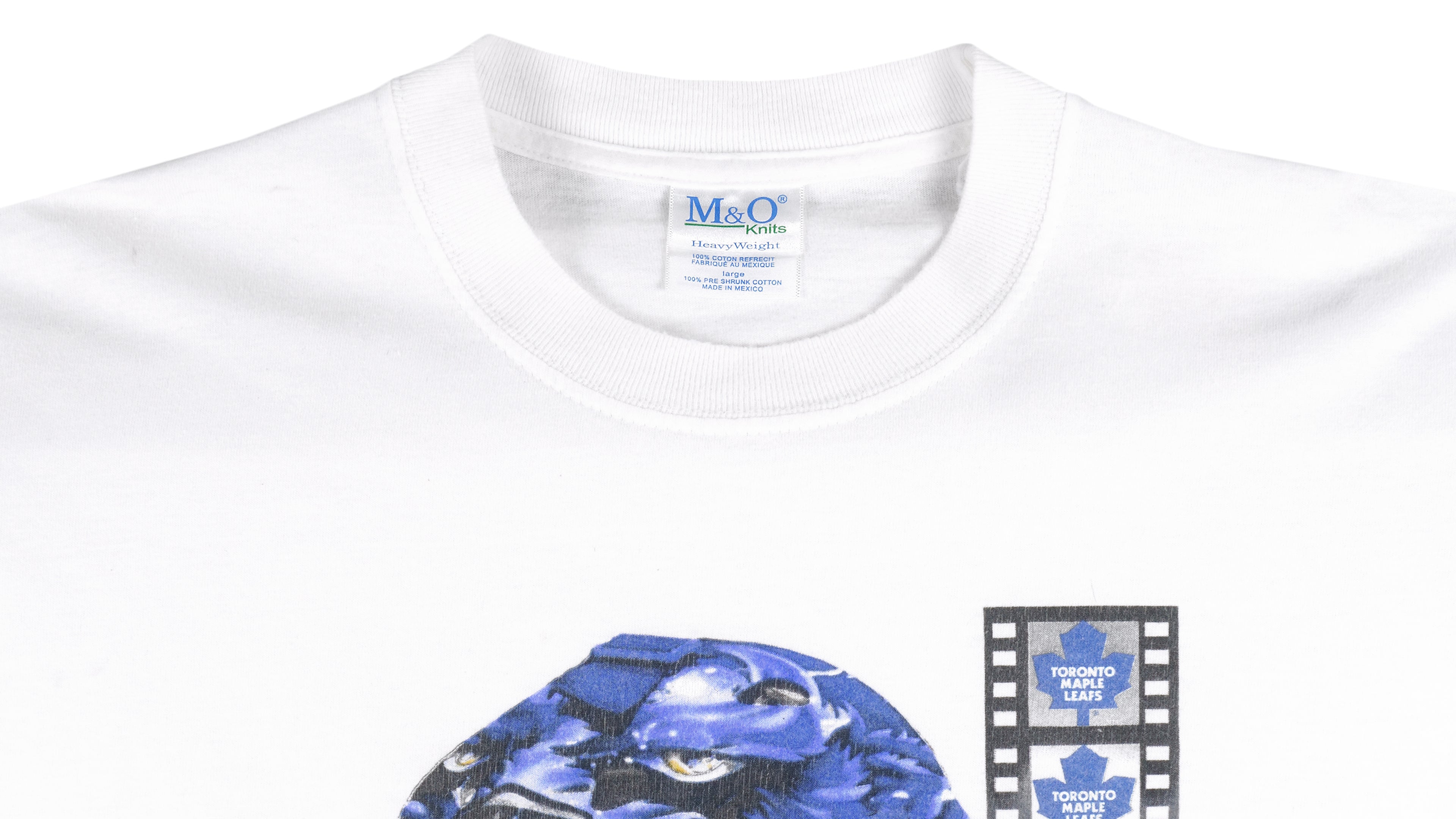 NHL - Toronto Maple Leafs - Cujo Spell-Out T-Shirt 1990s Large Vintage Retro Hockey