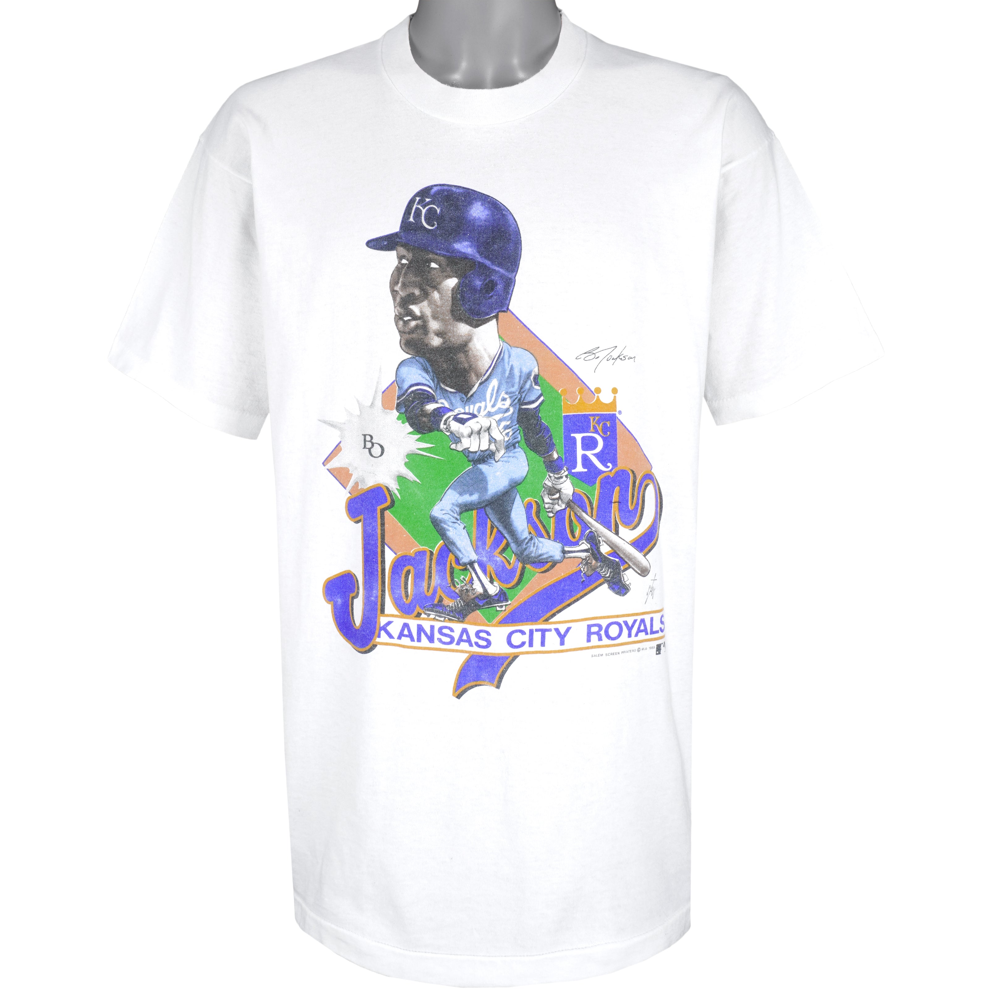 Medium 90s Bo Jackson Kansas City Royals MLB Cropped Tee 