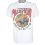 NBA (Logo 7) - Seattle SuperSonics, Western Conference Champs T-Shirt 1996 Large Vintage Retro Basketball