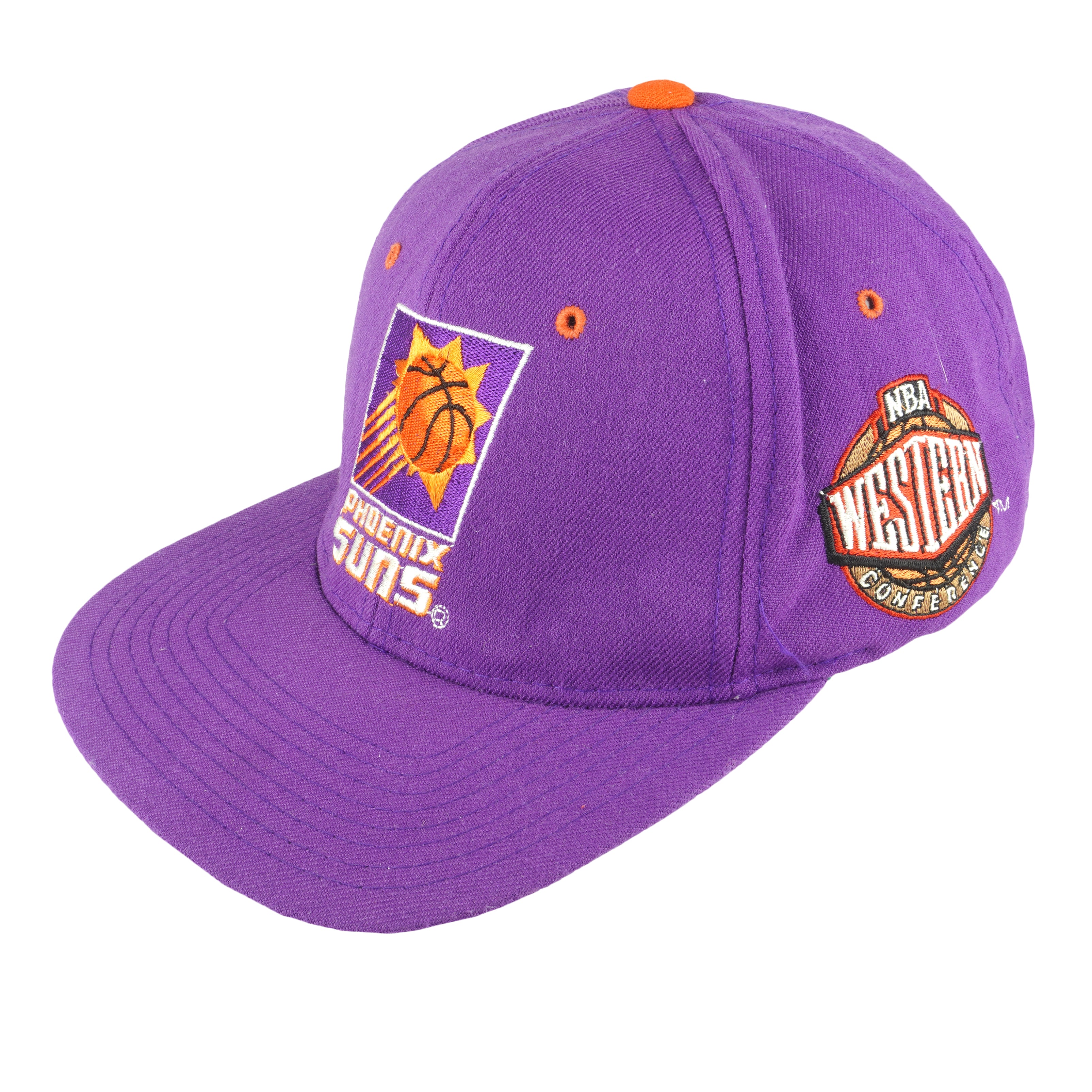 Vintage 90s Phoenix Suns NBA Basketball Hat Purple Embroidered Snapback Cap  | SidelineSwap