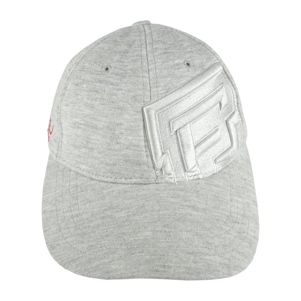 Fubu - Grey Forusbyus Fitted Hat 1990s Small-Medium Vintage Retro
