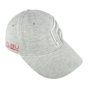 Fubu - Grey Forusbyus Fitted Hat 1990s Small-Medium Vintage Retro