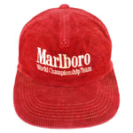 Vintage (Marlboro) - Red World Championship Team Corduroy Snapback Hat 1990s OSFA