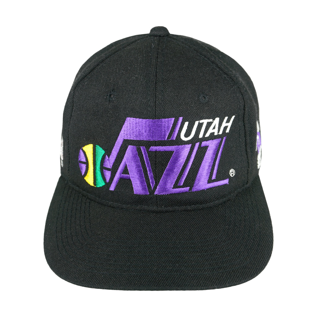 NBA - Utah Jazz Big Logo Adjustable Hat 1990s OSFA Vintage Retro Basketball