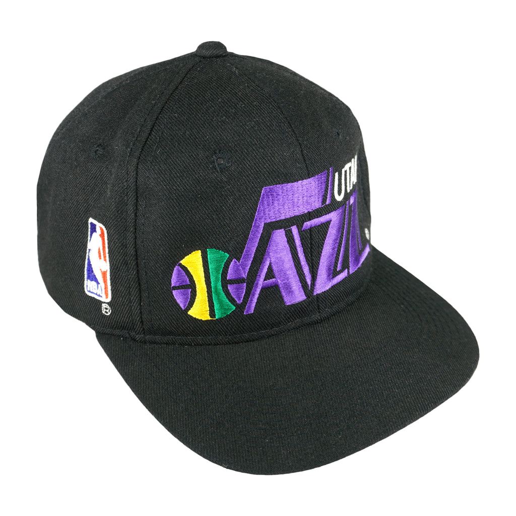 NBA - Utah Jazz Big Logo Adjustable Hat 1990s OSFA Vintage Retro Basketball