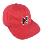Nike - Red Spell-Out Adjustable Hat 1990s OSFA Vintage Retro
