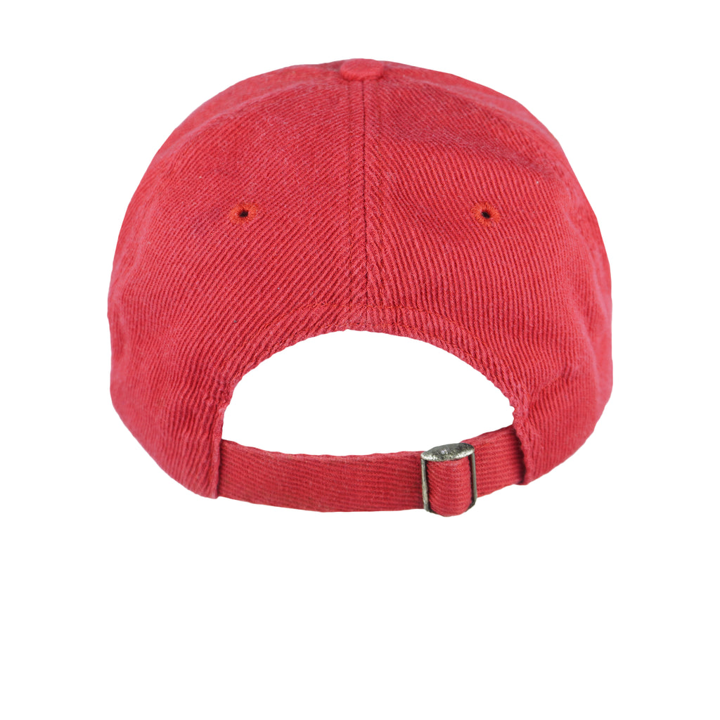 Nike - Red Spell-Out Adjustable Hat 1990s OSFA Vintage Retro