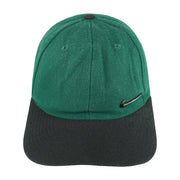 Nike - Black & Green Big Logo Adjustable Hat 1990s OSFA Vintage Retro