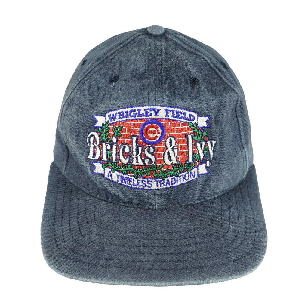 MLB - Chicago Cubs, Bricks & Ivy Adjustable Hat 1990s OSFA Vintage Retro Baseball