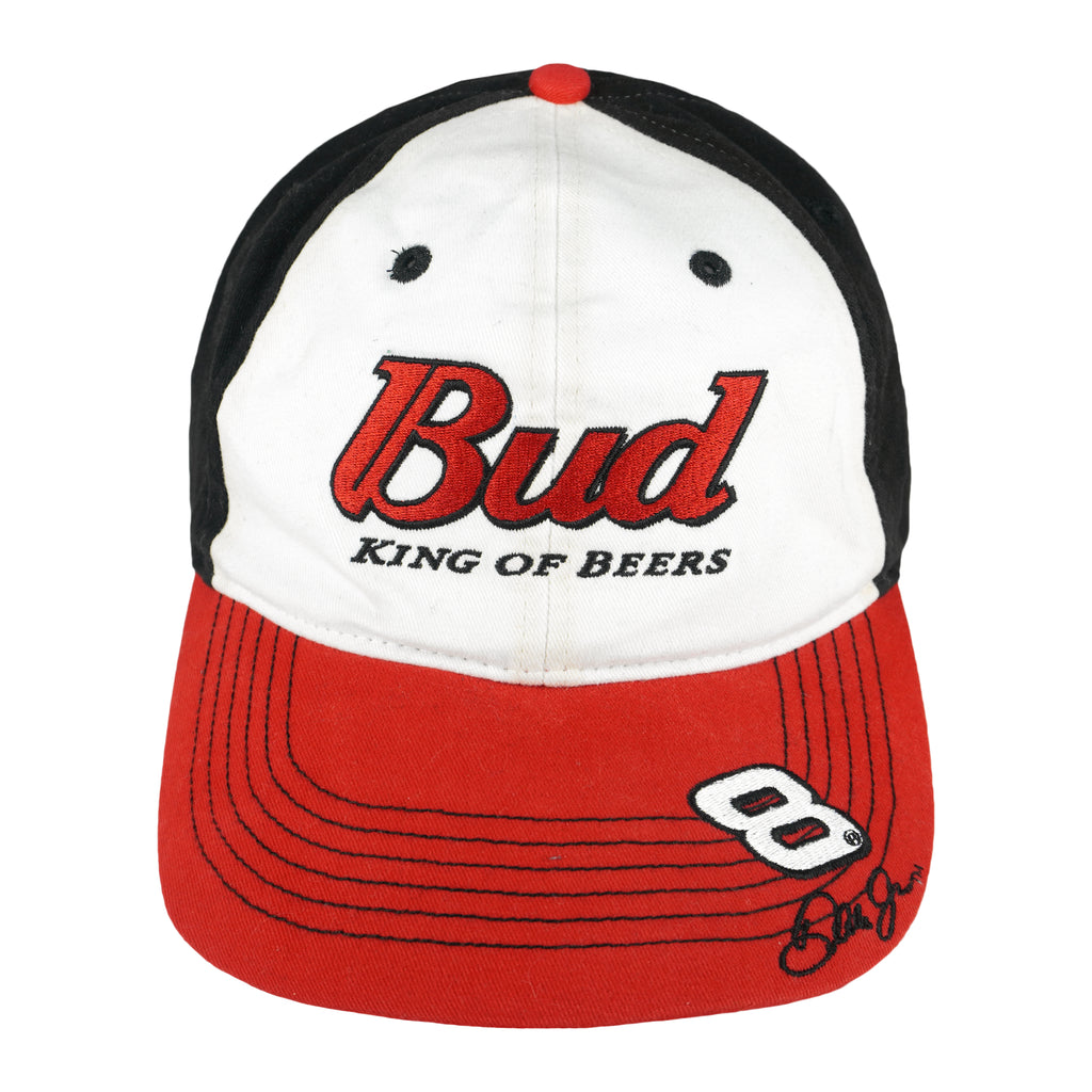 Budweiser - Tricolor Spell-Out Adjustable Hat 1990s OSFA Vintage Retro