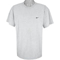 Nike - Grey Embroidered T-Shirt 1990s X-Large Vintage Retro
