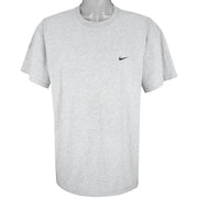 Nike - Grey Embroidered T-Shirt 1990s X-Large Vintage Retro