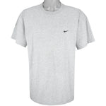 Nike - Grey Classic Embroidered T-Shirt 2000s X-Large