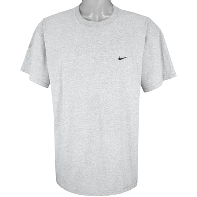 Nike - Grey Classic Embroidered T-Shirt 2000s X-Large