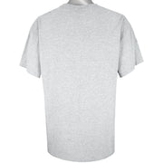Nike - Grey Embroidered T-Shirt 1990s X-Large Vintage Retro