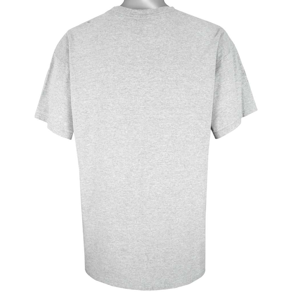 Nike - Grey Embroidered T-Shirt 1990s X-Large Vintage Retro
