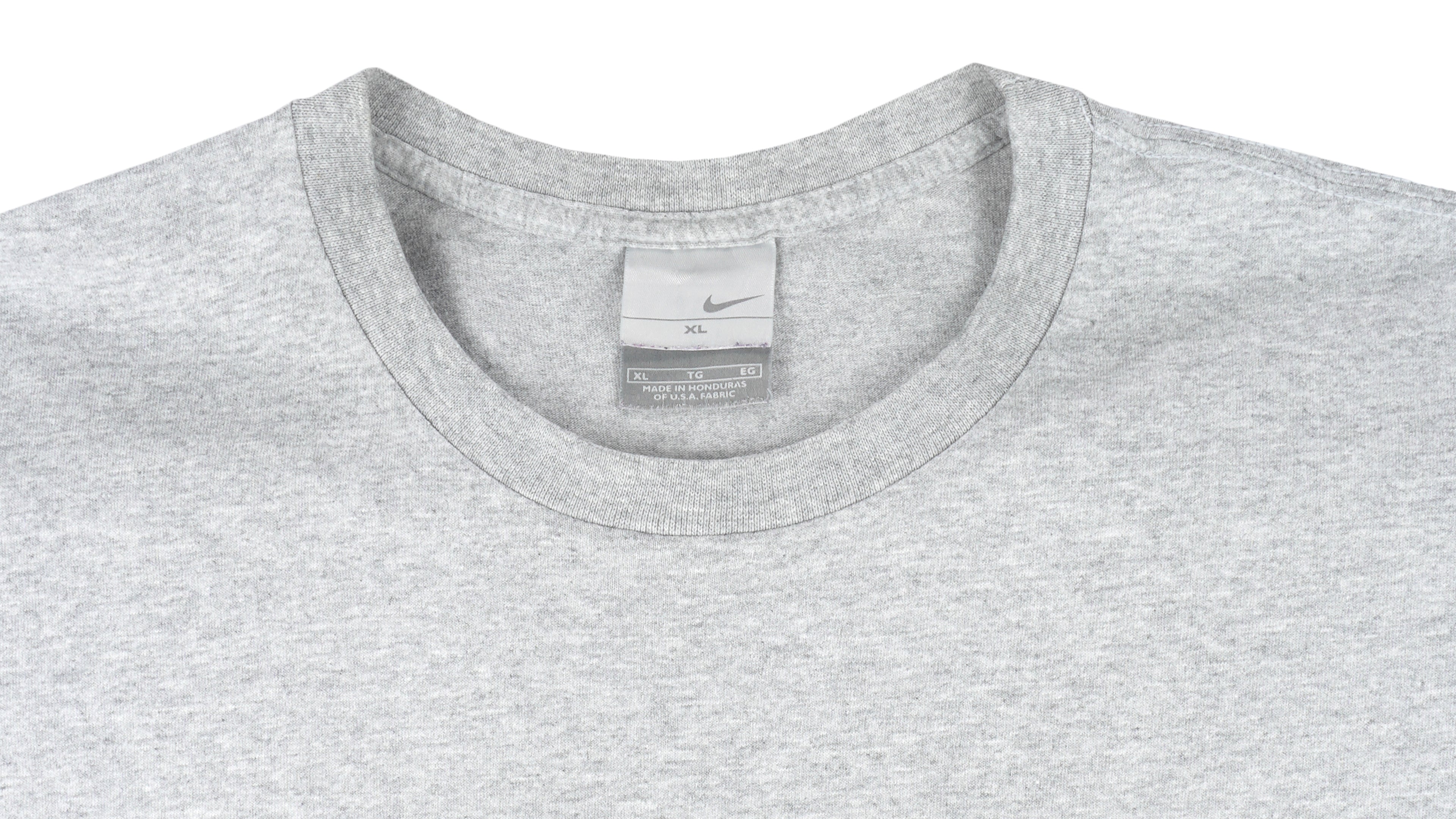 Nike - Grey Embroidered T-Shirt 1990s X-Large Vintage Retro