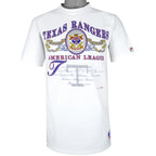 MLB (Nutmeg) - Texas Rangers Deadstock T-Shirt 1991 Large Vintage Retro Baseball