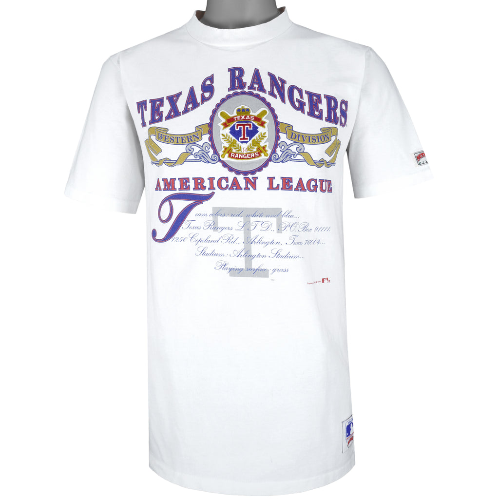MLB (Nutmeg) - Texas Rangers Deadstock T-Shirt 1991 Large Vintage Retro Baseball