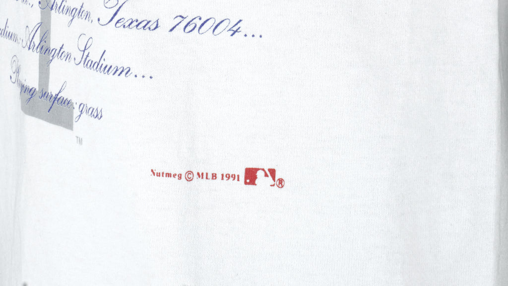 MLB (Nutmeg) - Texas Rangers Deadstock T-Shirt 1991 Large Vintage Retro Baseball