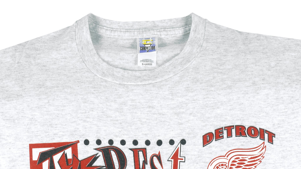 NHL (Competitor) - Detroit Red Wings Spell-Out T-Shirt 1994 X-Large Vintage Retro Hockey