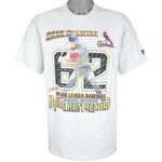 MLB - Grey St. Louis Cardinals Mark McGwire T-Shirt 1998 Large Vintage Retro Baseball