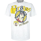 MLB (College Concepts) - Pittsburgh Pirates T-Shirt 1990s Large Vintage Retro Baseball