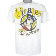 MLB (College Concepts) - Pittsburgh Pirates T-Shirt 1990s Large Vintage Retro Baseball