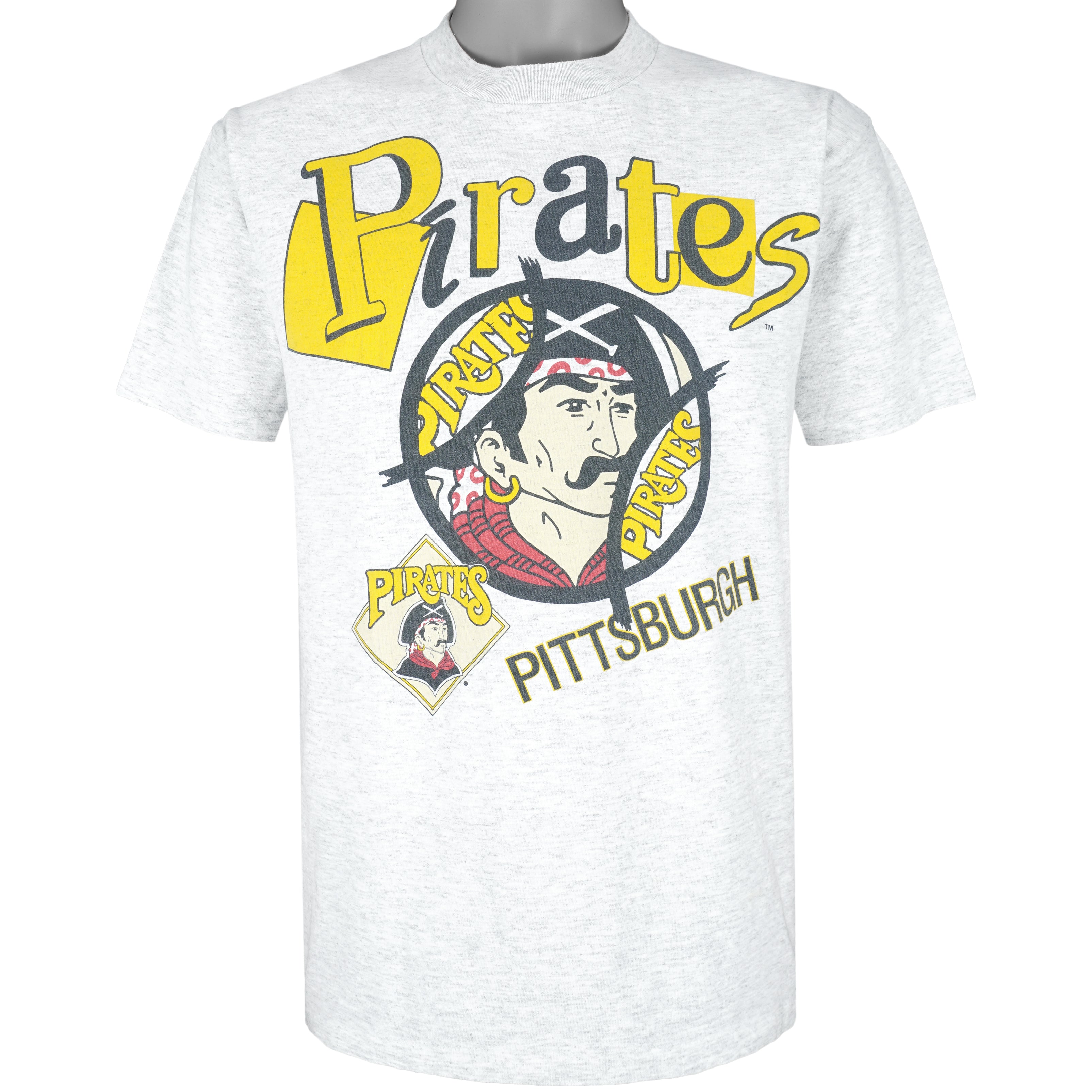 MLB (College Concepts) - Pittsburgh Pirates T-Shirt 1990s Large Vintage Retro Baseball