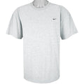 Nike - Grey Embroidered T-Shirt 1990s Large Vintage Retro