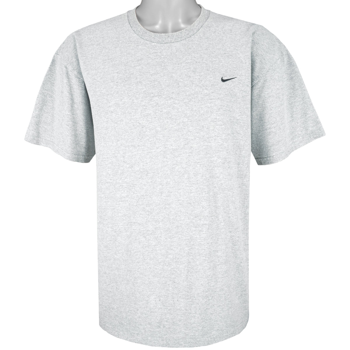 Nike - Grey Embroidered T-Shirt 1990s Large Vintage Retro