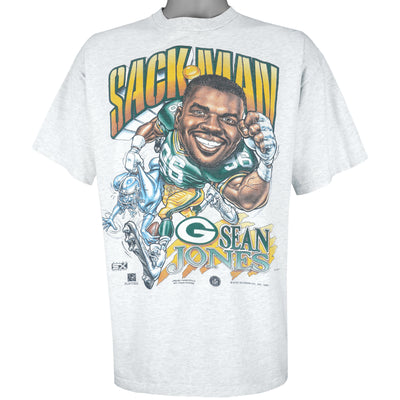 NFL (Shirt Xplosion) - Green Bay Packers Sean Jones Caricature T-Shirt 1996 X-Large