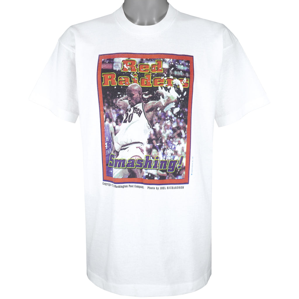 NCAA - Texas Tech Red Raiders Mens T-Shirt 1996 X-Large Vintage Retro College Basketball
